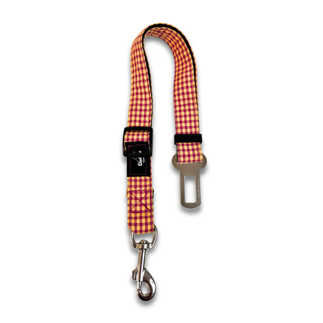 Cinturón Coche - Vichy Frambuesa