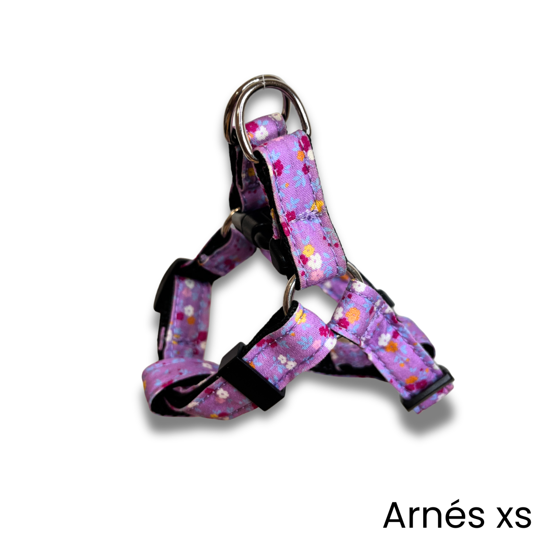 Arnés Flores lila