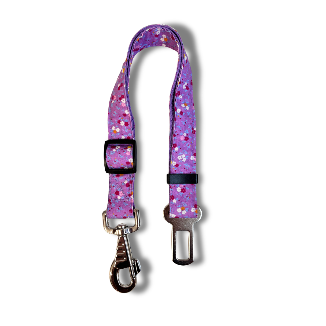 Cinturón Coche - Flores lila