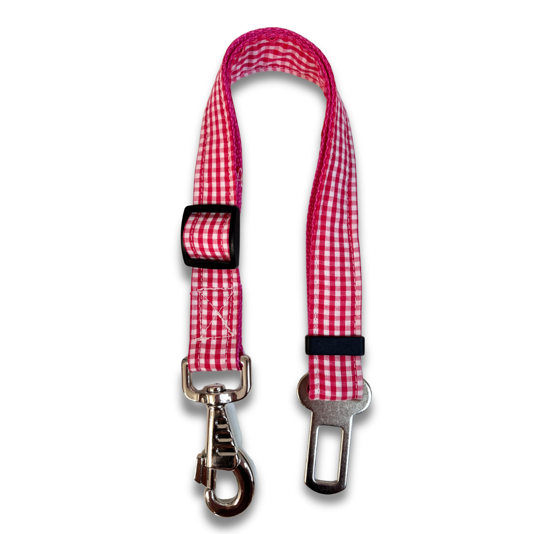 Cinturón Coche - Vichy Rosa